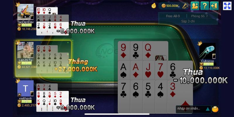 Áp dụng kỹ thuật chơi Mậu Binh thông minh, đọc bài và tối ưu từng chi.